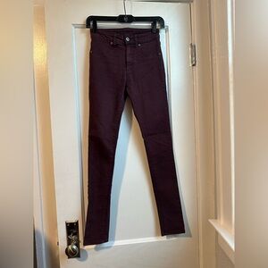 Carmar Burgundy High Waisted Skinny Jeans